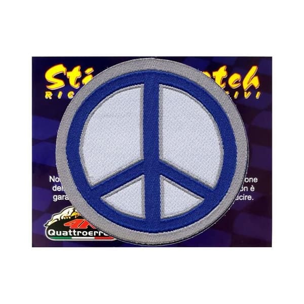 Peace Symbol självhäftande lapp, broderidekal, 5,7 x 5,7 cm