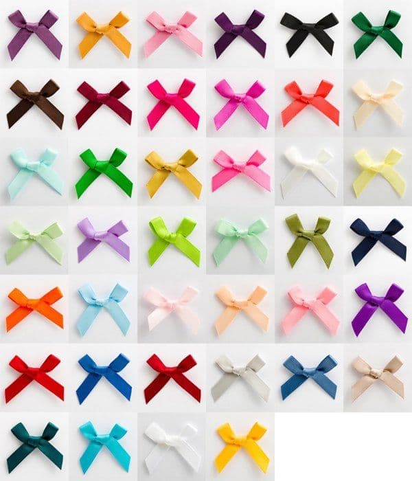 Italienska alternativ - 7913 - Satin Craft rosetter, förpackning om 100, Ankblå, Bredd 3 cm