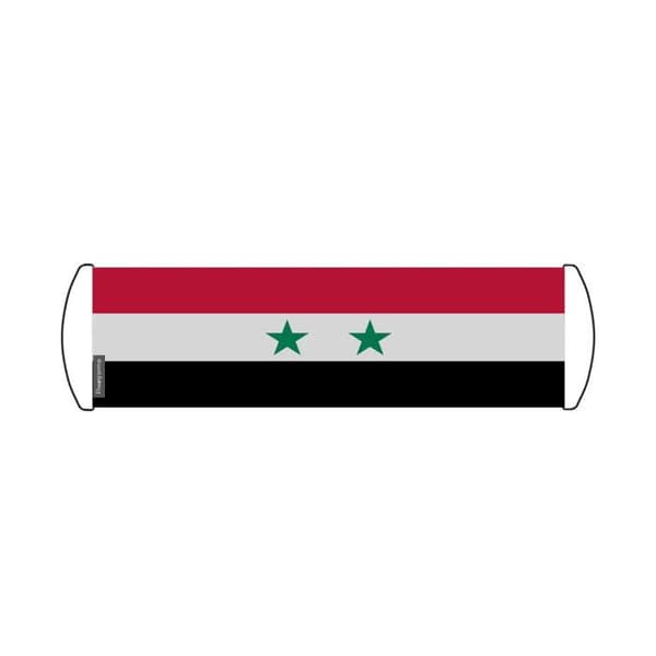 Flagga - Multifarben - Syrien - 17 x 50 cm - Vattentåligt tyg - Tryck på framsidan/baksidan