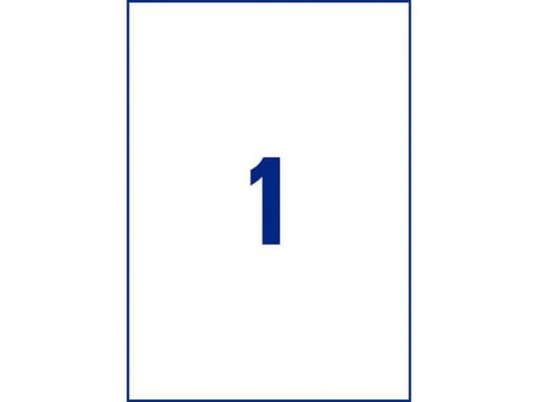 Etikett Avery Avtagbar 210X297Mm (30 stk) (1 stk.)