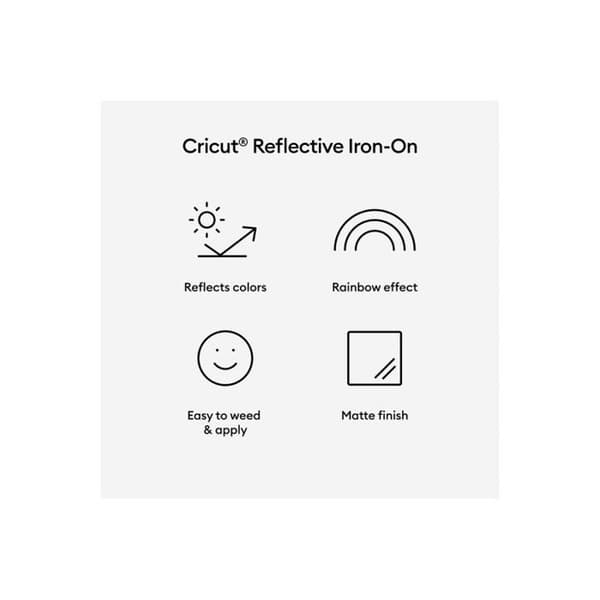 Cricut reflekterande påstrykning för Rainbow-skärmaskiner - 0093573762222