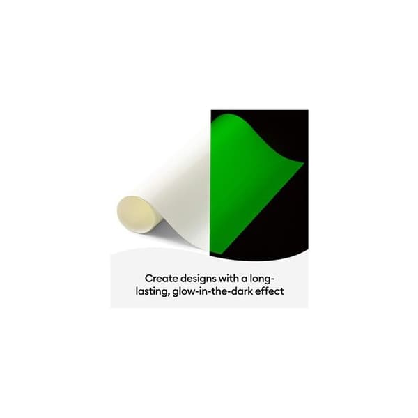 Cricut Iron-on Vinyl för skärmaskiner Glow in the Dark Green - 0093573807503