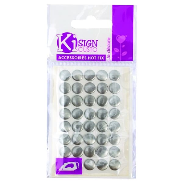 Klämmor Rund thermocollant 8mm Silver 24 Delar
