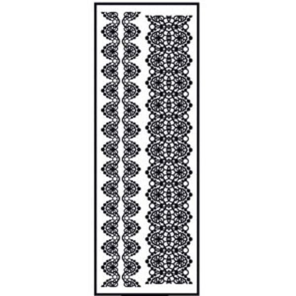 Överföringsmaterial - Ki-Sign - Spetsband 2 - Svart - Sammet - 10x30cm