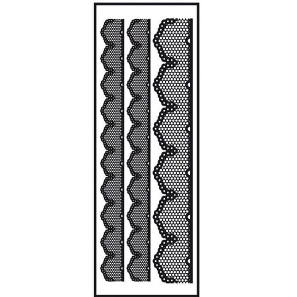 Thermotransfer - Ki-Sign - Spetsband 3 - Svart - Sammet - 10x30cm