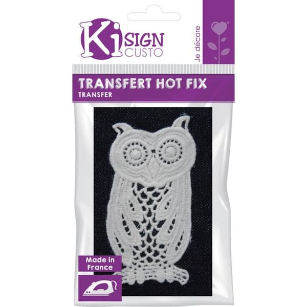 Termotransfer klisterband spets Uggla 10x5,5 cm