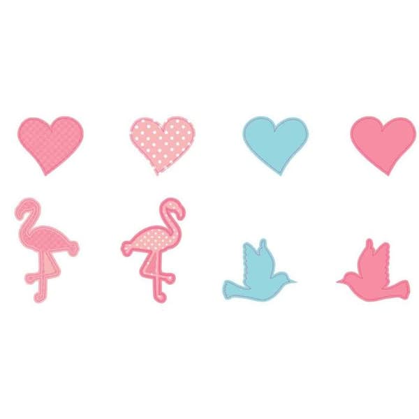Trädekoration Flamingo 8 bitar