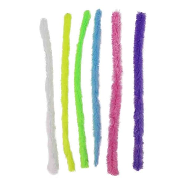 Cheniller XL 2 cm Pastellfärger Assortiment 6 delar
