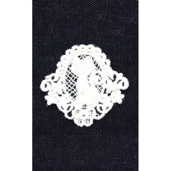 Transfererande thermoklämmor spets Katt 6x6,5 cm