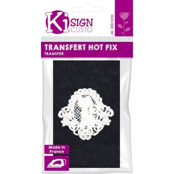 Transfererande thermoklämmor spets Katt 6x6,5 cm