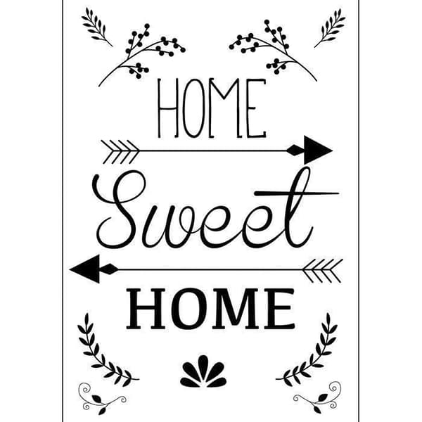 Transfertryck - Ki-Sign - Home Sweet Home - A4 - Lätt att applicera - Klistermärke