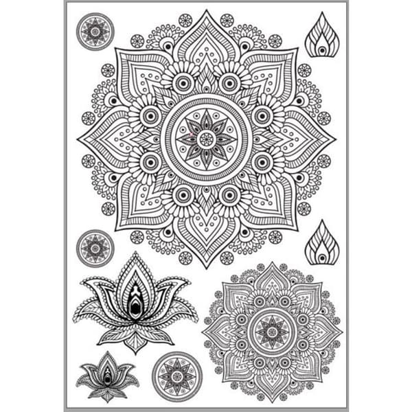 A4 Iron-on Transfer - KI-SIGN - Svart Mandala - Specialpapper - Lätt att använda - 21x29,7cm