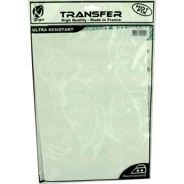 Transfer thermocollant Fåglar Vit A4