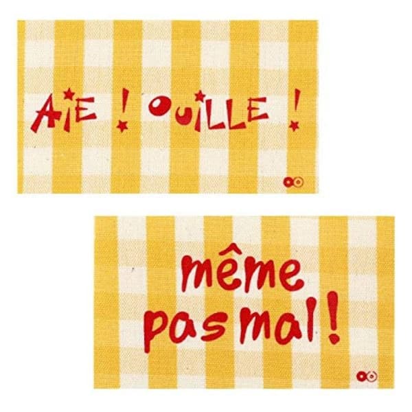 Patch thermoförstärkt - Polka Dott - Aie! Ouille! - Orange - 6x10cm - Motståndskraftig mot nötning