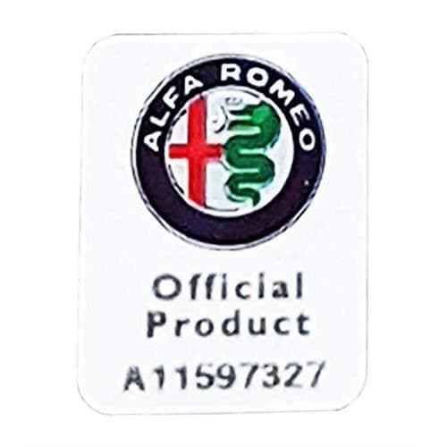 Självhäftande lapp - Alfa Romeo - Logotyp - 50 mm - Officiell produkt - 3M lim