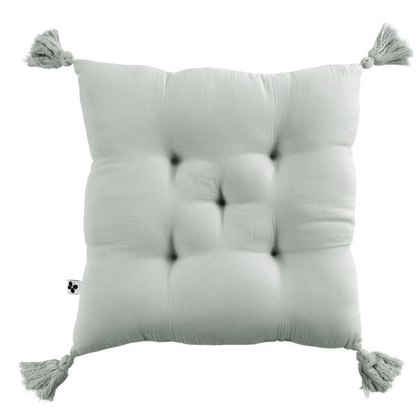Kuddar med 5 punkters vaddering och pom-pom "Gaïa" 40 x 40 cm "Gaze de Coton"