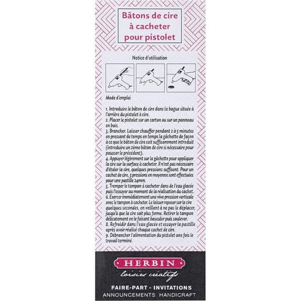 Cire Sillad - Herbin - Mörkröd - 6 Stycken - Flexibel - Ideal för Dekorationer