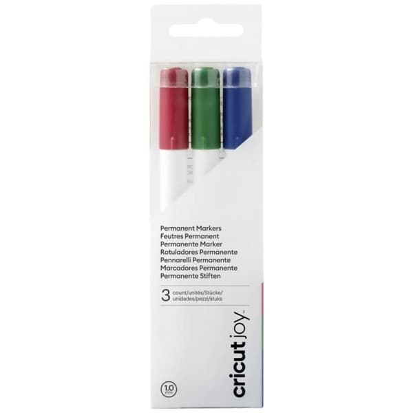 Set med brocher - Cricut - Joy - Permanent Marker 3-Pack - Blå, Röd, Grön - 1.0