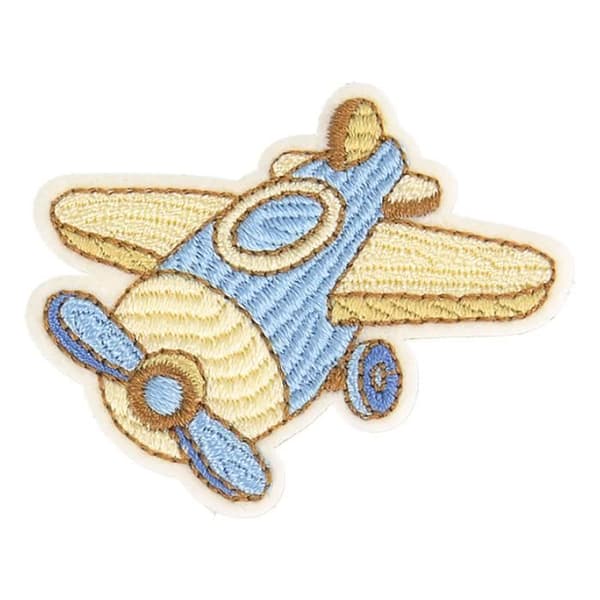 Värmeöverföringsmärke träleksak flygplan 4,5cm x 3cm