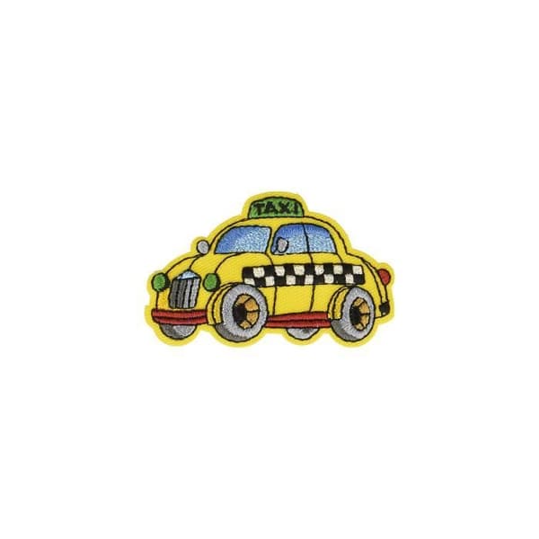 Sydomärke med strykpå - MDC - Taxi - 3x5 cm - Lätt att anpassa - Unik touch