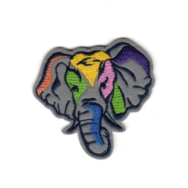 Emblem Thermofästelefant Målning 5,50 x 5,50 cm