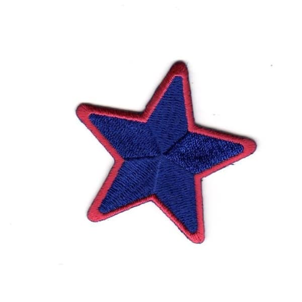 Värmesydd Patch Stjärna Färg Blå