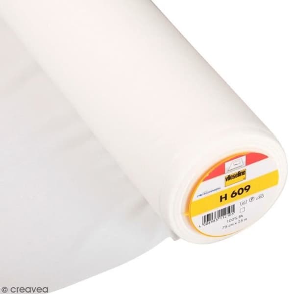 Entoilage Vlieseline - H609 Vit - Per meter (på mått)