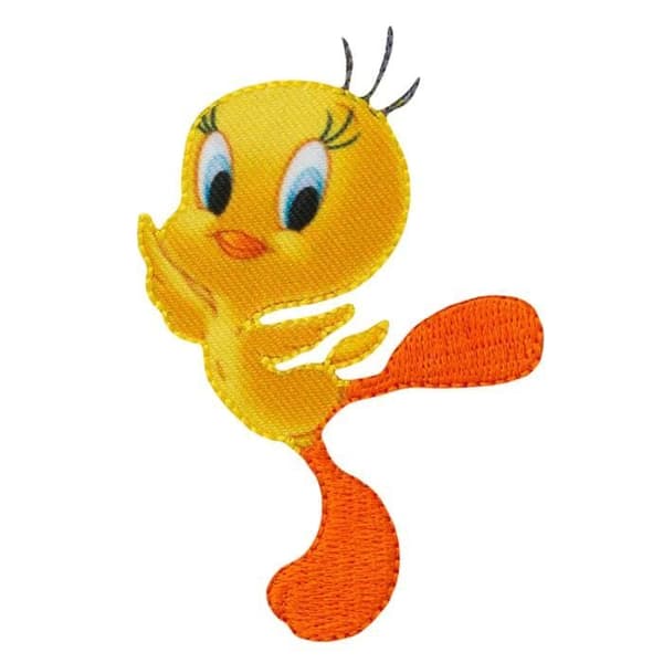 Värma på emblem - Looney Tunes - Tweety - Gul - 7,7 x 5,1 cm - Kreativ och mångsidig