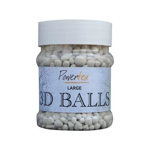 Bollar 3D - POWERTEX - 230ml - Vit - Specialeffekter - Konstnärliga skapelser