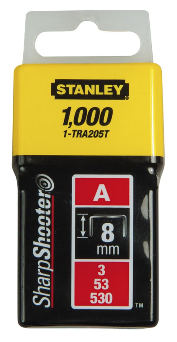 TRA209T1 Hæfteklammer type A, 3/53/530, 14 mm, 1000 stk., Stanley 1-TRA209T