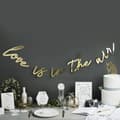 Miniatyrbild 2 av 3: Green club - HBGG107 - Club Green Banner Love is in The Air, guld, 26,8 x 0,3 x 33,5 cm