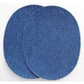Miniatyrbild 2 av 4: Oval påstrykningsplåster för jeans, mellanblå