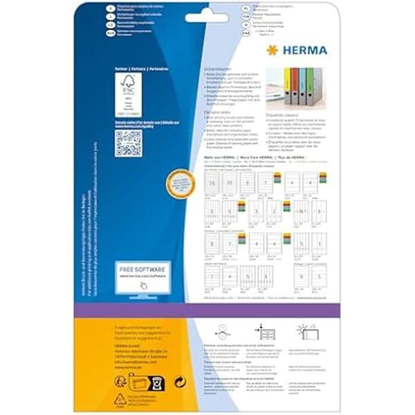 Klassificeringsetiketter - HERMA - 5134 - 38 x 297 mm - 100 stycken - Grön