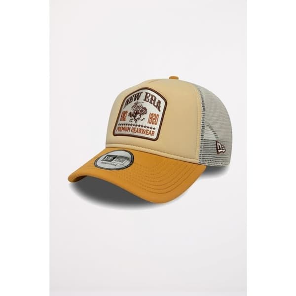 New Era Kläder Modell New Era Graphic Patch Cream 9forty A-frame Trucker Justerbar Ca - Färg Ljus Brun