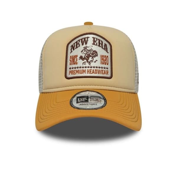 New Era Kläder Modell New Era Graphic Patch Cream 9forty A-frame Trucker Justerbar Ca - Färg Ljus Brun
