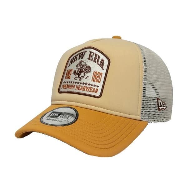 New Era Kläder Modell New Era Graphic Patch Cream 9forty A-frame Trucker Justerbar Ca - Färg Ljus Brun