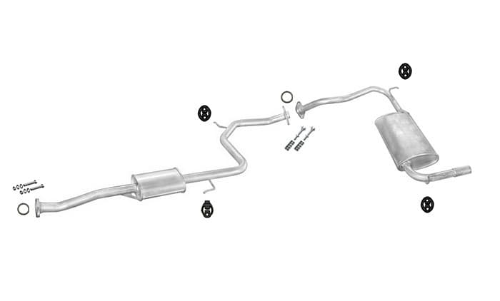 AVGASSYSTEM, AVGAS MAZDA 323 3-dörrar 1.5 16V 94-00