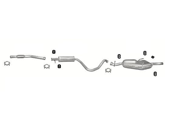 AVGASSYSTEM, AVGAS SAAB 900 9-3 93 2.0 2.3 16V Turbo 1993-2000 + RÖR