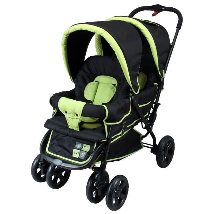 BABYWAY Double Tango II -rattaat mustalla aniksinvihreällä
