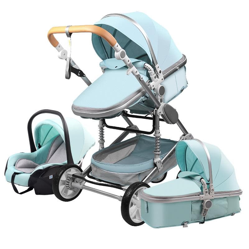 Barnvagn set tre delar babyblå