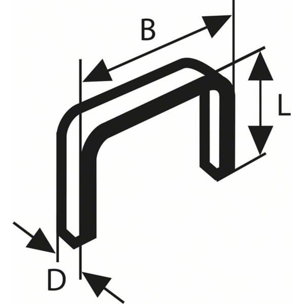 Bosch Accessories 2609200210 Fintrådklämmor Typ 53 5000 st Mått (L x B) 8 mm x 11.4 mm