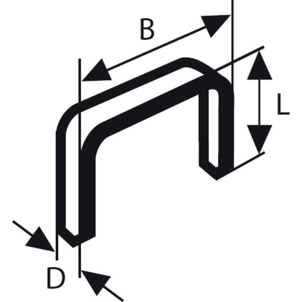 Bosch Accessories 2609255823 Fintrådklämmor Typ 53 1000 st Mått (L x B) 14 mm x 11.4 mm