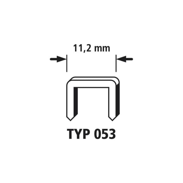 Wolfcraft 7026000 Häftklamrar med bred rygg Typ 53 2000 st Mått (L x B x H) 6 x 11.2 x 6 mm