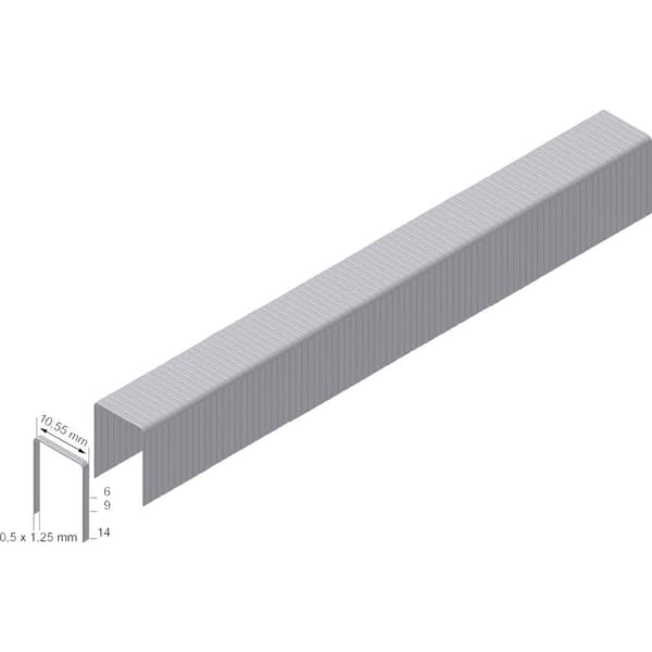 Prebena PF09CNK Häftklämmor Typ PF 5000 st Mått (L x B) 9 mm x 10.55 mm