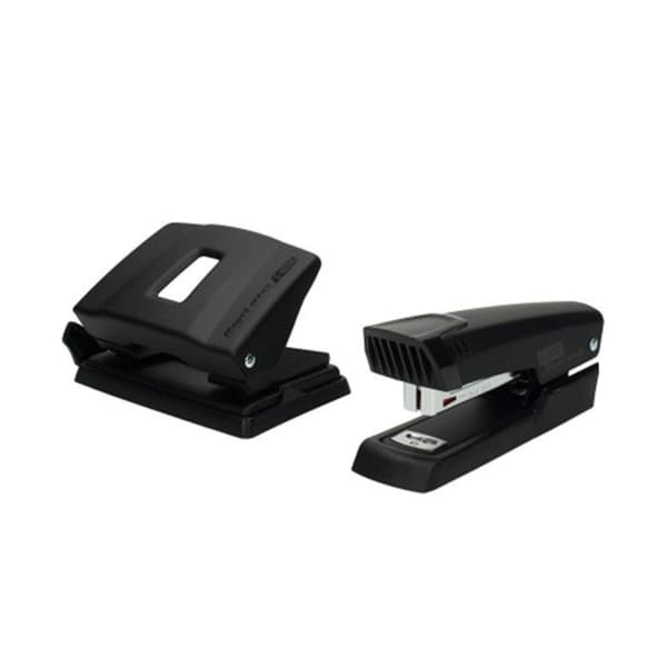 Häftapparat och hålslag - Maped - M898014 - Svart metall - 25 ark häftning - 20 ark hålslagning
