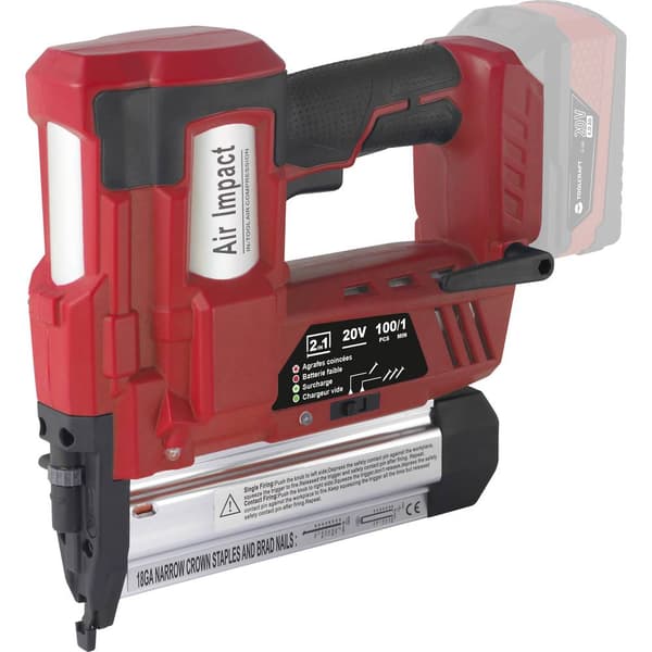 TOOLCRAFT TO-7427298 Spikpistol batteri inkl. ficklampa, exkl. batteri/laddare, Utan laddare