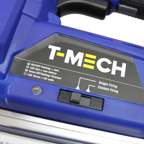 T-Mech 2 i 1 søm- og hæftepistol Trådløs kraftfuld elektrisk kraftig hæftemaskine sømpistol 18V, 600 x søm og hæfteklammer, ekstra batteri