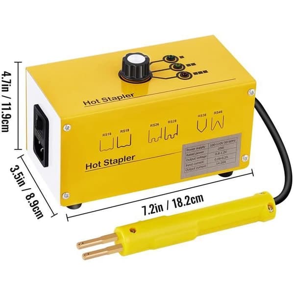 Varmplastreparationssats Varmhäftare Plastsvetssats Justerbar 220V med pistolverktyg (600 agra A349