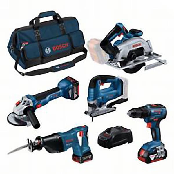 Bosch Professional Batteri Skruvmejsel Gsr + Gws + Gks + Gsa + Gst 3x18v 4.0ah Silver