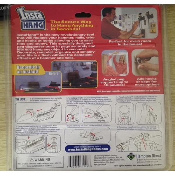 Kit 47 st Väggspikpistol Insta Hang Easy Fast Hookup